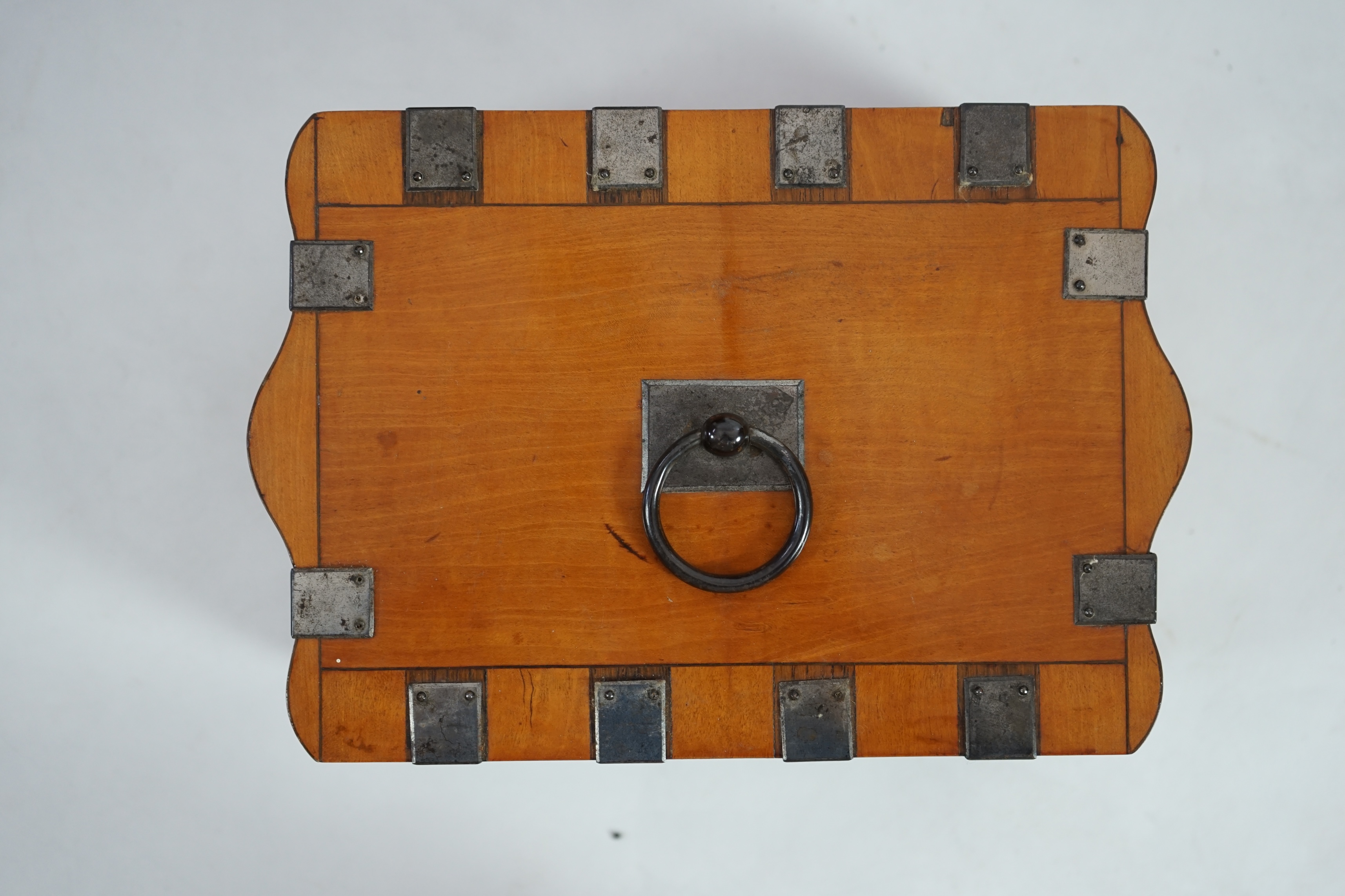 An early Victorian brass bound mahogany apothecary chest